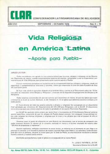 Boletín CLAR No 9-10 de 1978