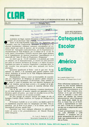 Boletín CLAR No 10 de 1977