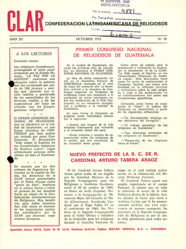 Boletín CLAR No 10 de 1973