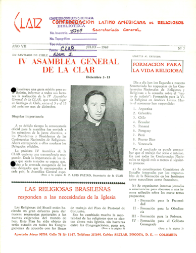 Boletín CLAR No 7 de 1969