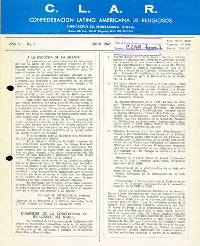 Boletín CLAR No 5 de 1967